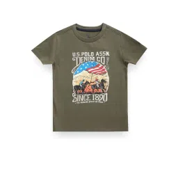 U.S. Polo Assn. Kids Green Printed T-Shirt-picture-10