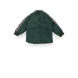 U.S. Polo Assn. Kids Green Quilted Full Sleeves Puffer Jacket-picture-34