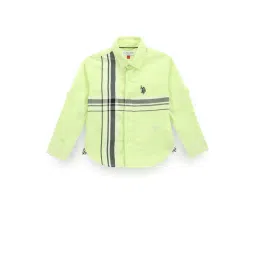 U.S. Polo Assn. Kids Green Striped Full Sleeves Shirt-picture-27