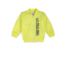 U.S. Polo Assn. Kids Lime Solid Full Sleeves Jacket-picture-28