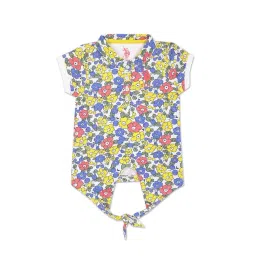 U.S. Polo Assn. Kids Multicolor Floral Print Polo T-Shirt-image-21