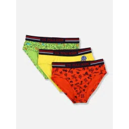 U.S. Polo Assn. Kids Multicolor Printed Briefs (Pack Of 3)-picture-44