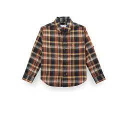 U.S. Polo Assn. Kids Navy Checks Full Sleeves Shirt-picture-43