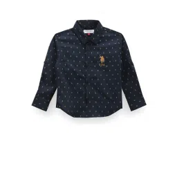 U.S. Polo Assn. Kids Navy Printed Full Sleeves Shirt-picture-45