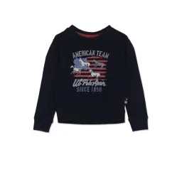U.S. Polo Assn. Kids Navy Printed Full Sleeves Sweatshirt-picture-15