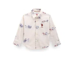 U.S. Polo Assn. Kids Off White Printed Full Sleeves Shirt-picture-17