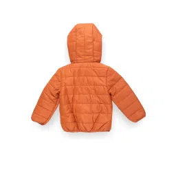 U.S. Polo Assn. Kids Orange Solid Full Sleeves Puffer Jacket image 2