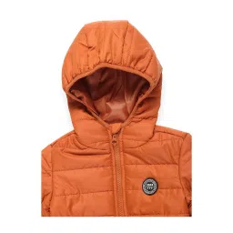 U.S. Polo Assn. Kids Orange Solid Full Sleeves Puffer Jacket image 3