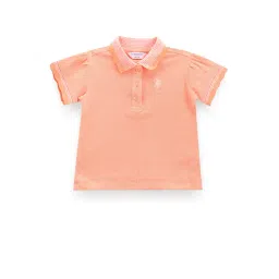U.S. Polo Assn. Kids Orange Solid Polo T-Shirt-picture-18