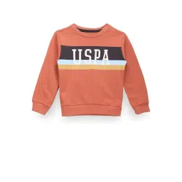 U.S. Polo Assn. Kids Rust Printed Full Sleeves Sweatshirt-picture-22