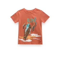 U.S. Polo Assn. Kids Rust Printed T-Shirt image 1