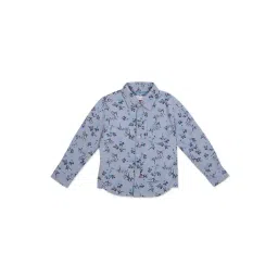 U.S. Polo Assn. Kids Sky Blue Printed Full Sleeves Shirt-picture-24