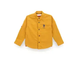 U.S. Polo Assn. Kids Yellow Cotton Logo Full Sleeves Shirt-picture-42