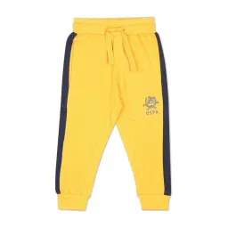 U.S. Polo Assn. Kids Yellow Cotton Regular Fit Joggers-picture-12