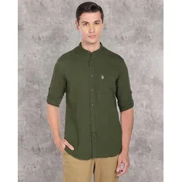 u.s. polo assn. Mandarin-Collar Shirt with Patch-Pocket-picture-35