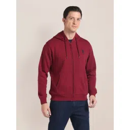 U.S. Polo Assn. Maroon Cotton Regular Fit Hooded Sweatshirt-picture-39