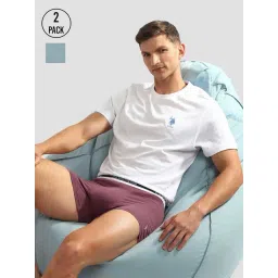 U.S. Polo Assn. Mauve & Sky Blue Trunks - Pack of 2-picture-29