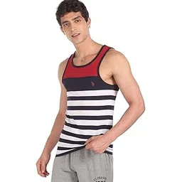 u.s. polo assn. Men Assorted I555 Comfort Fit Stripe Cotton Regular Fit Vest - Pack of 1-picture-30