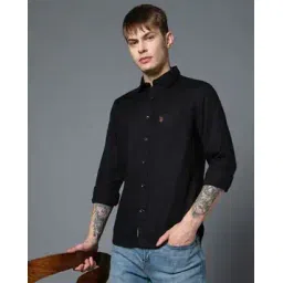 u.s. polo assn. Men Birdeye Slim Fit Shirt with Patch Pocket-picture-28