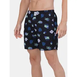 U.S. Polo Assn. Men Black & Blue Printed Pure Cotton Boxers IYAB-AAX-PR-picture-24
