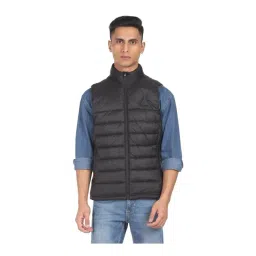 u.s. polo assn. Men Black High Neck Solid Quilted Jacket-picture-13