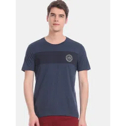 U.S. Polo Assn. Men Blue Colourblocked Lounge T-shirt-picture-17