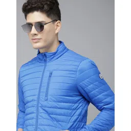 U.S. Polo Assn. Men Blue Solid Puffer Jacket-picture-20