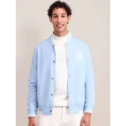 U.S. Polo Assn. Men Brand Logo Polyester Reversible Varsity Jacket-picture-37