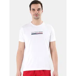 U.S. Polo Assn. Men Brand Logo Printed Pure Cotton Lightweight Lounge T-shirt-picture-31