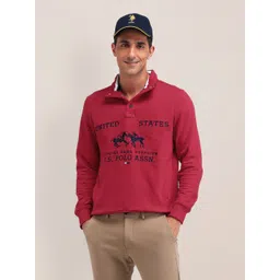U.S. Polo Assn. Men Brand Logo Printed Shirt Collar Sweatshirt-picture-37