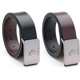 u.s. polo assn. Men Casual Black, Brown Genuine Leather Reversible Belt-picture-13