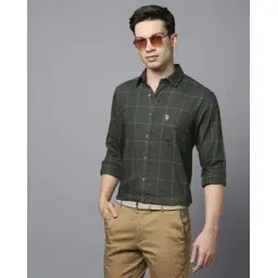 u.s. polo assn. Men Checked Yarn Dyed Tailored Fit Shirt-picture-41