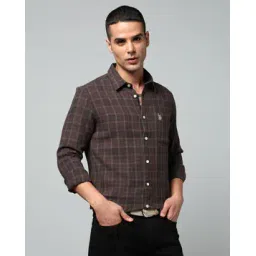 u.s. polo assn. Men Checks Regular Fit Shirt-picture-21