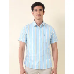 U.S. Polo Assn. Men Classic Tailored Fit Opaque Striped Casual Shirt-picture-23