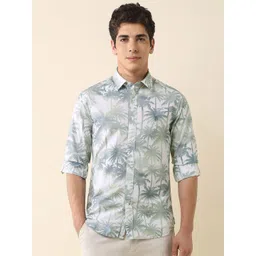U.S. Polo Assn. Men Classic Tailored Fit Spread Collar Floral Printed Cotton Casual Shirt-picture-45