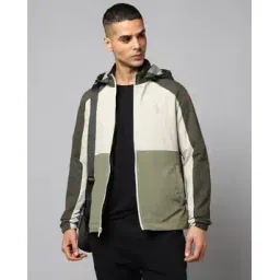 u.s. polo assn. Men Colourblock Zip-Front Regular Fit Hooded Jacket-picture-26