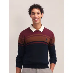 U.S. Polo Assn. Men Colourblocked Pullover-picture-29