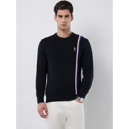 U.S. Polo Assn. Men Colourblocked Pullover with Embroidered Detail-picture-21