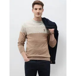 U.S. Polo Assn. Men Colourblocked Woollen Pullover-picture-26