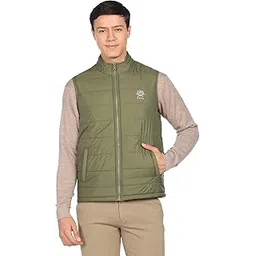 u.s. polo assn. Men Grey High Neck Sleeveless Solid Padded Jacket-picture-22