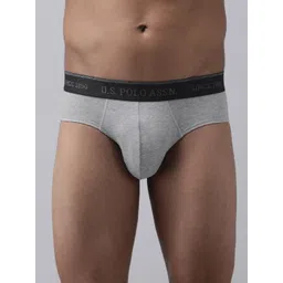 U.S. Polo Assn. Men Grey Melange Solid Bamboo Cotton Briefs I704-003-PL-picture-23