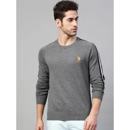 U.S. Polo Assn. Men Grey Side Stripe Detail Pullover-picture-27