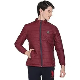 u.s. polo assn. Men High Neck Solid Polyester Padded Standard Length Jacket-picture-20
