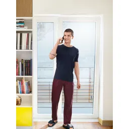 U.S. Polo Assn. Men Maroon & Navy Blue Checked Lounge Pants I659-RN0-CH-picture-44