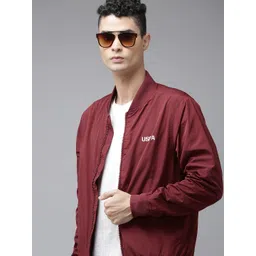 U.S. Polo Assn. Men Maroon Solid Bomber Jacket-picture-33
