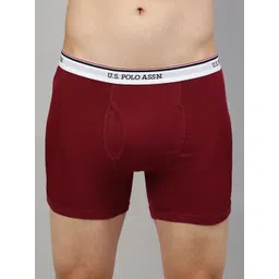 U.S. Polo Assn. Men Maroon Solid Trunks I667-006-P1-picture-19