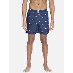 U.S. Polo Assn. Men Navy Blue Printed Pure Cotton Boxers I663-008-PR-picture-38