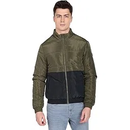 u.s. polo assn. Men Olive and Navy Colour Block Zip Up Jacket-picture-35