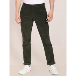 U.S. Polo Assn. Men Olive Green Slim Fit Corduroy Trousers-picture-25