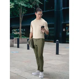 U.S. Polo Assn. Men Olive Green Slim Fit Regular Trousers-picture-29